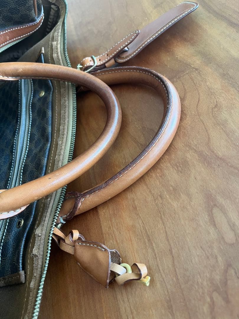 CELINE オールド セリーヌ マカダム ボストンバッグ ヴィンテージ