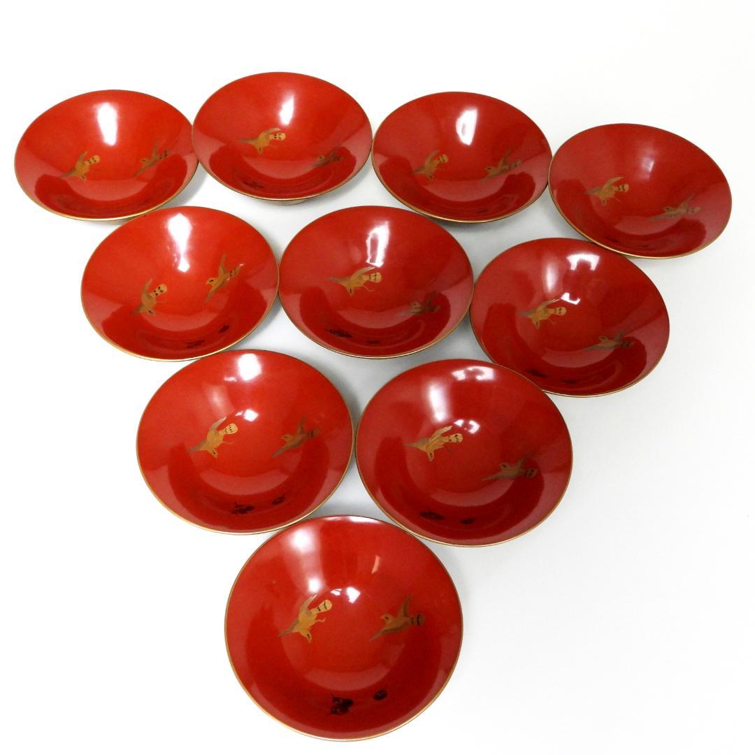 橘屋浅野友七』造 富士形 蒔絵 吸物椀 10客揃 共箱◆保証 江戸後期茶人の言葉