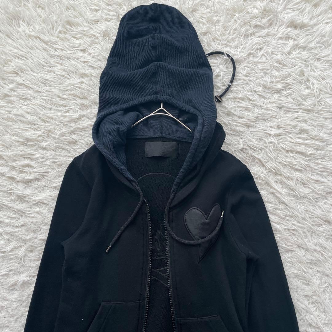 Roen 2way スカル　ネックウォーマー　パーカー　ジップ　ライダース