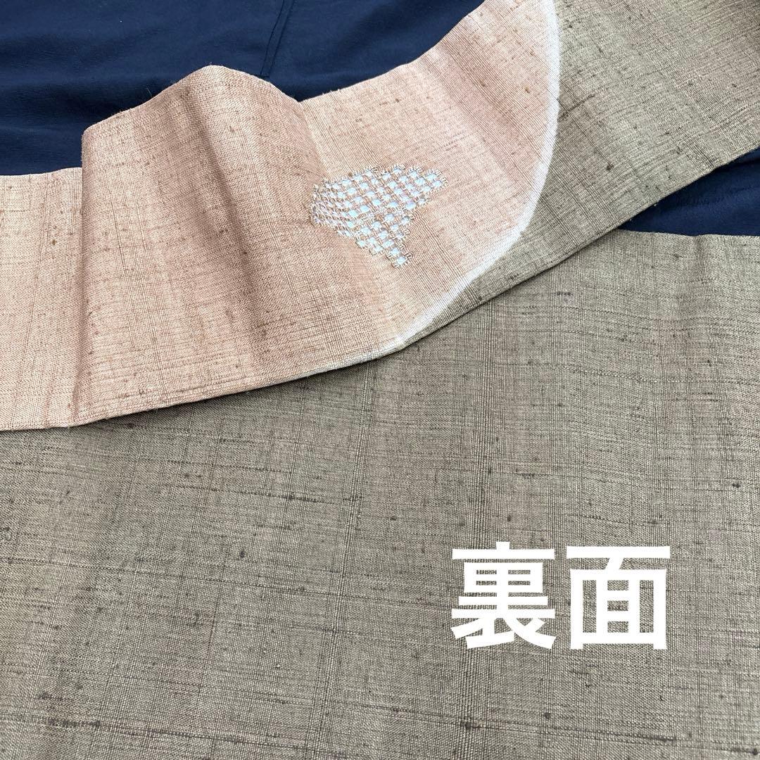 生紬 汕頭刺繍 名古屋帯 未使用 ご購入者❣️