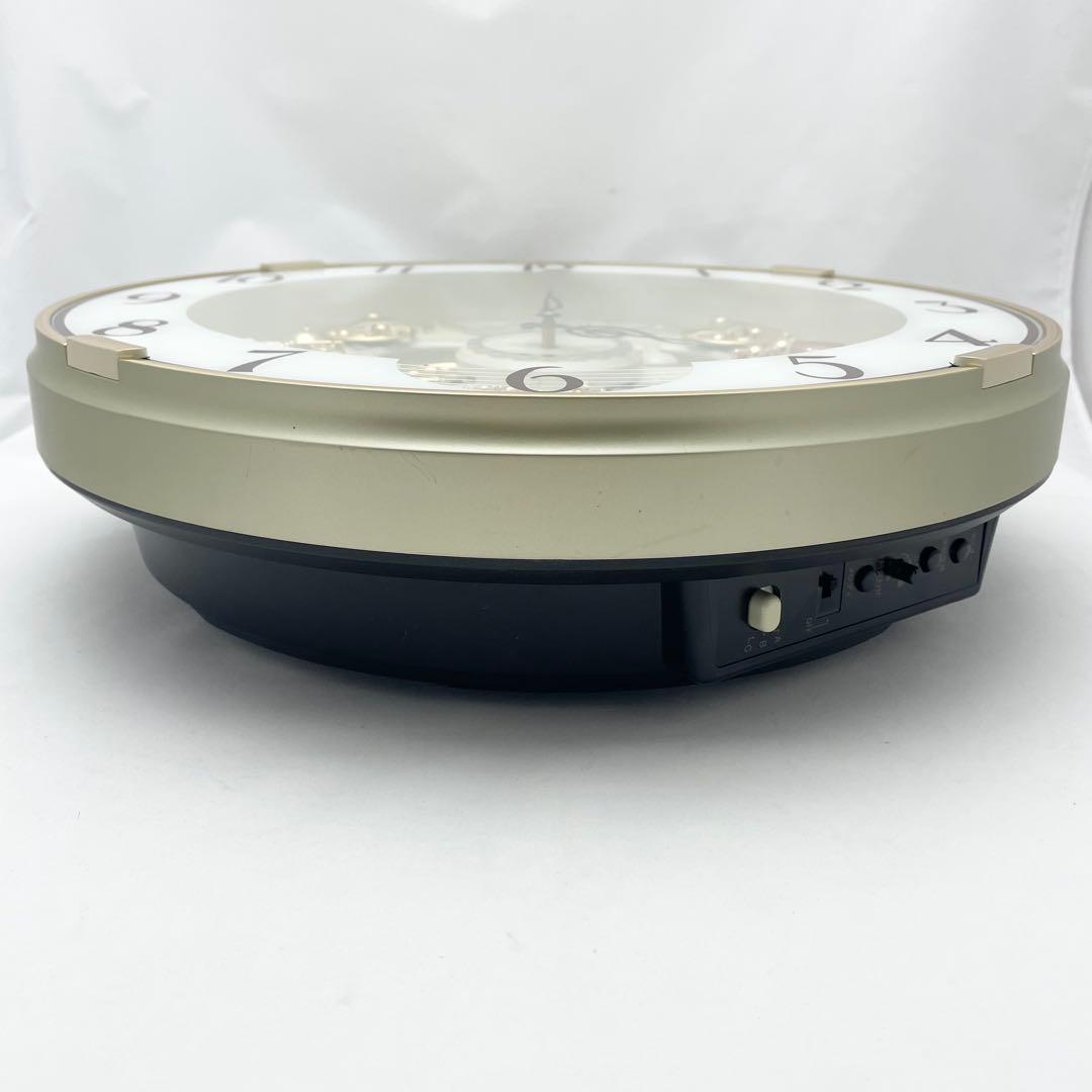 【訳あり】からくり電波時計 スモールワールド 4MN490RH リズム時計