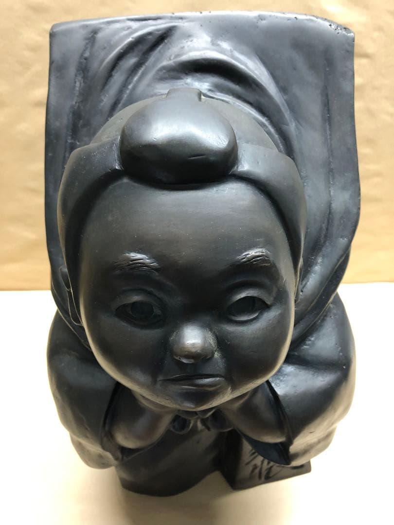 行商人　大福帳　ブロンズ　置物　特大　オブジェ