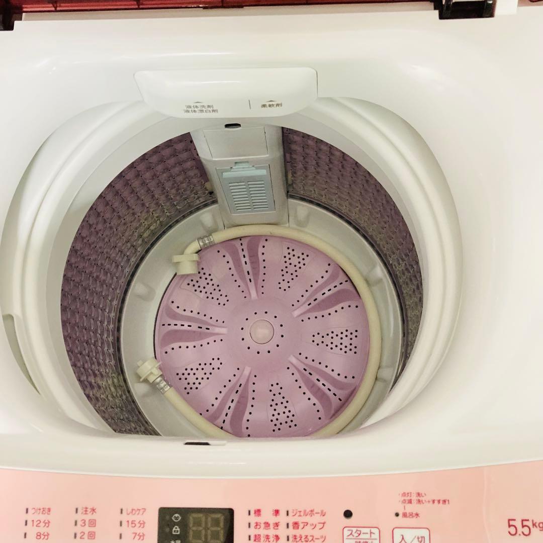 かわいいピンクの洗濯機❗️一人暮らし家電セット❗️大阪、大阪近郊配送と設置無料B