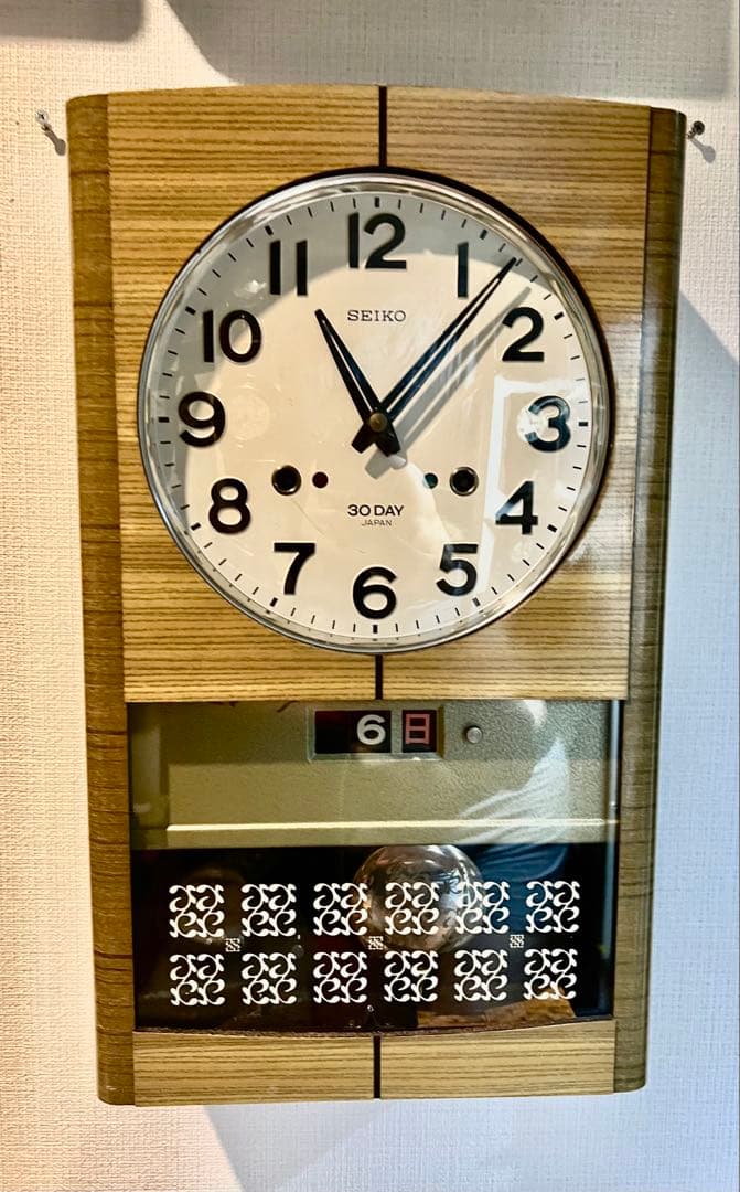 SEIKO精工30DAYゼンマイ掛け時計振り子時計柱時計ボンボン時計古時計稼働品