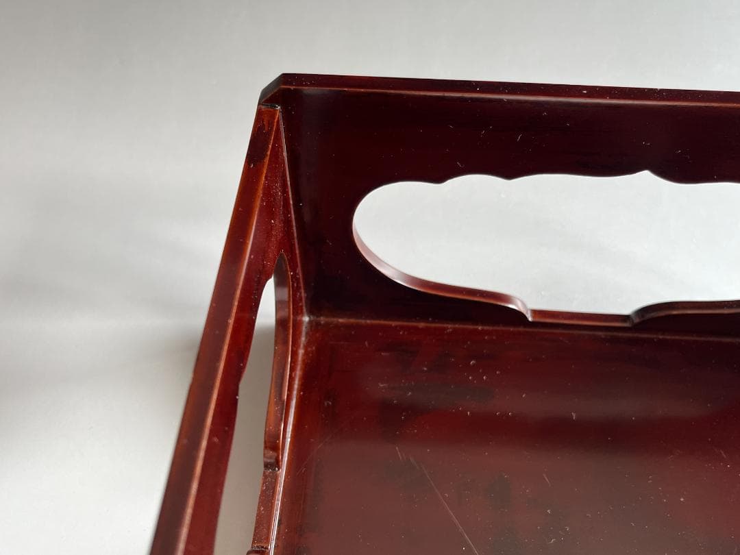 川瀬表完　香狭間透し溜　莨盆　茶道具