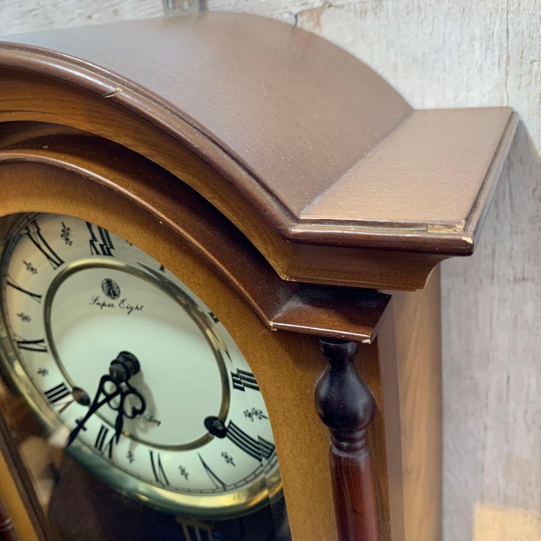 昭和レトロ　愛知時計　アイチ時計　ゼンマイ　振り子時計　掛時計