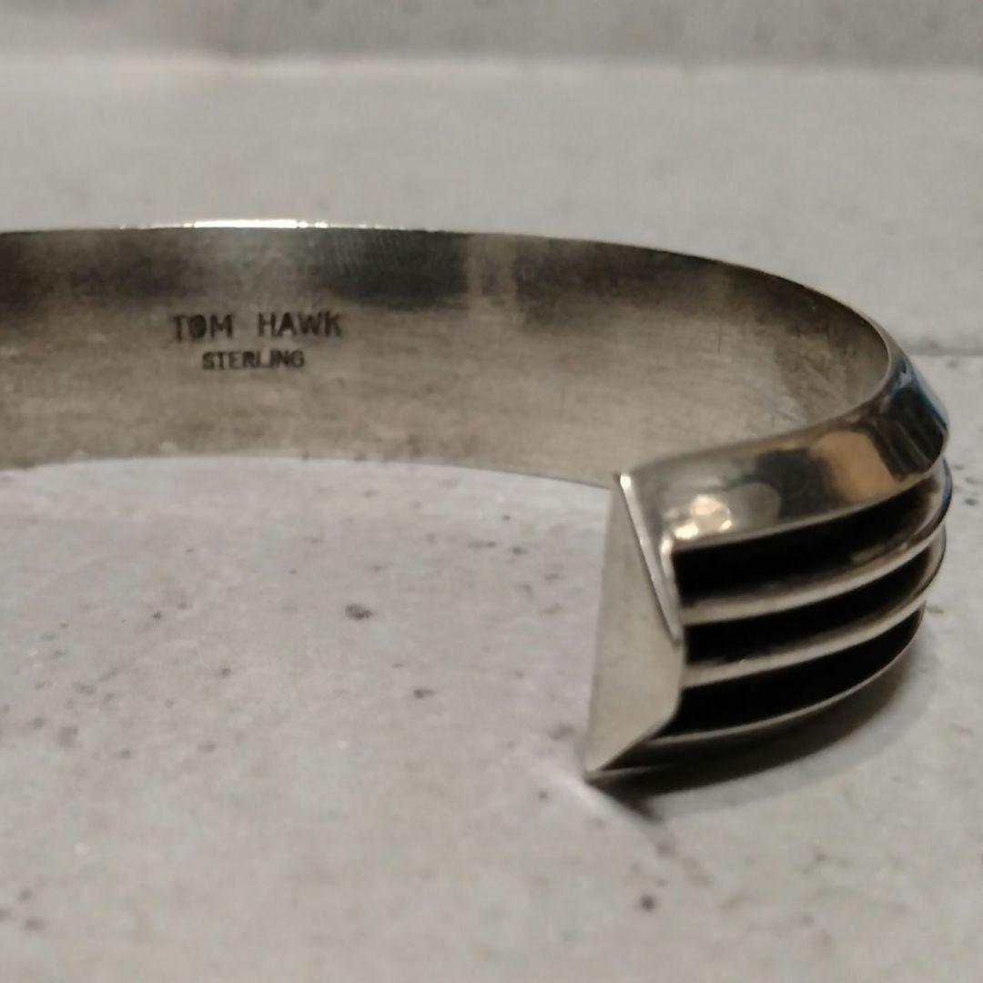 【名作】TOM HAWK トムホーク スターリングシルバー バングル ３ライン