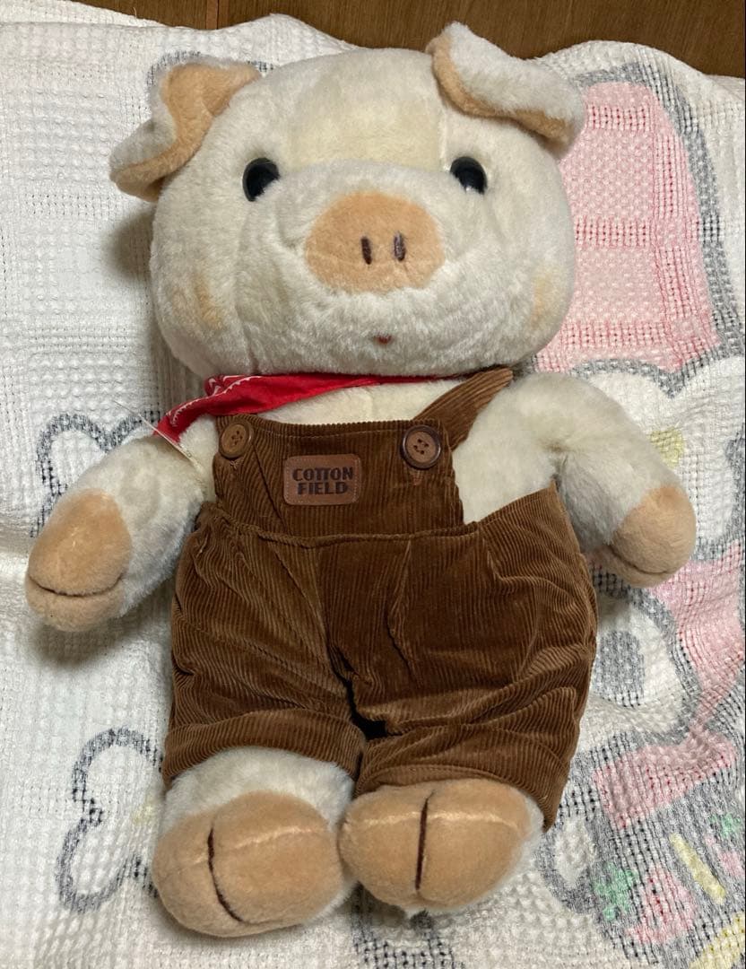 昭和レトロ　KH OIKE ぶた　大きなぬいぐるみ COTTON FIELD