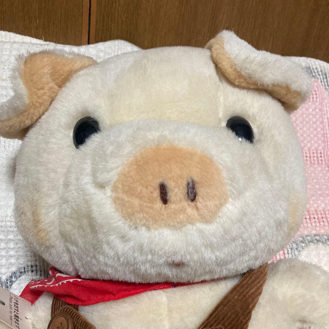 昭和レトロ　KH OIKE ぶた　大きなぬいぐるみ COTTON FIELD