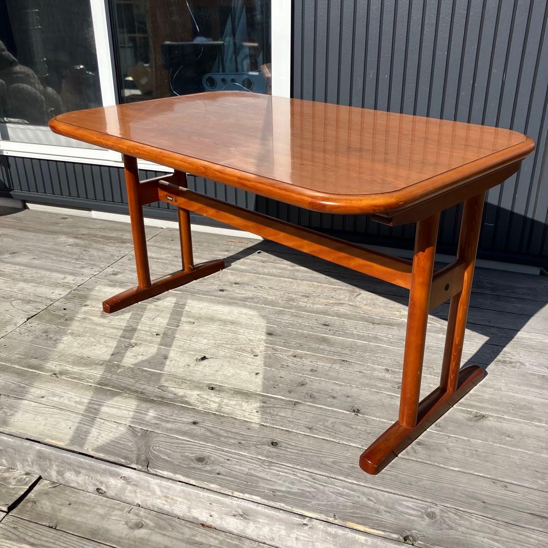 昭和レトロ 松田家具 デコラトップ 木製ダイニングテーブル ビンテージ 古家具