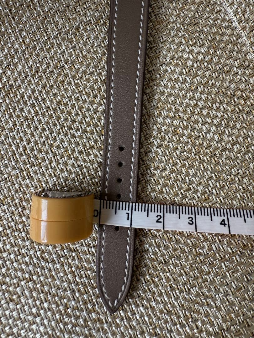 超美品　HERMES ケープコッド　ストラップ　エトゥープ　レザーベルト　二重巻