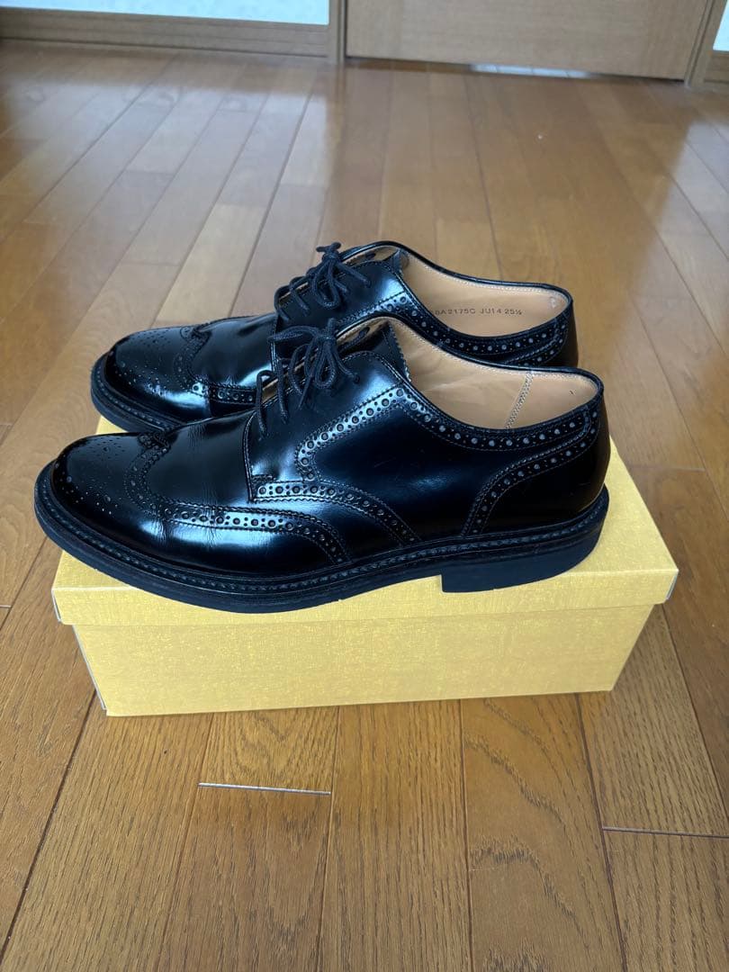 REGAL リーガル 革靴 ウィングチップ 黒25.5cm