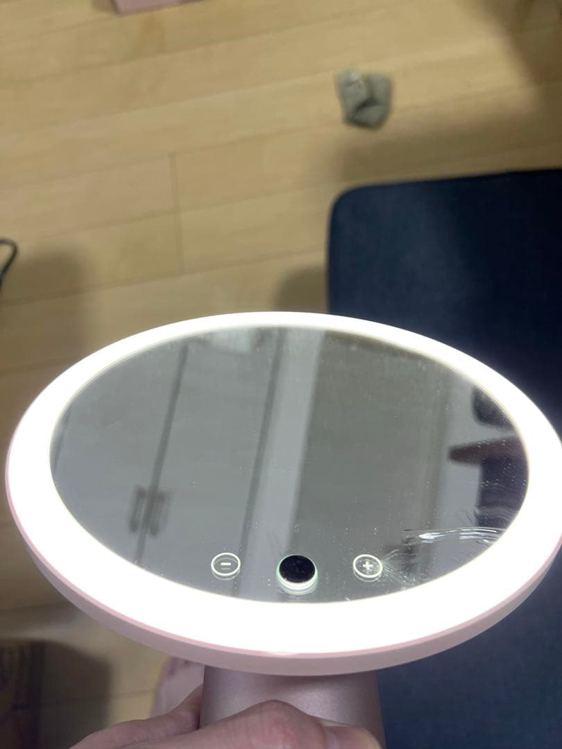 【未使用】AMIRO 女優ミラー 8インチ 10倍拡大鏡付き LEDミラー