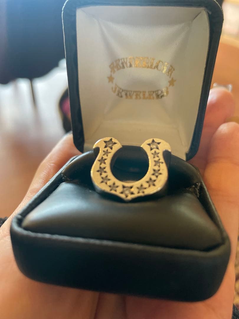 テンダーロイン　ホースシューリング　10号石付きダイヤモンドTENDERLOIN