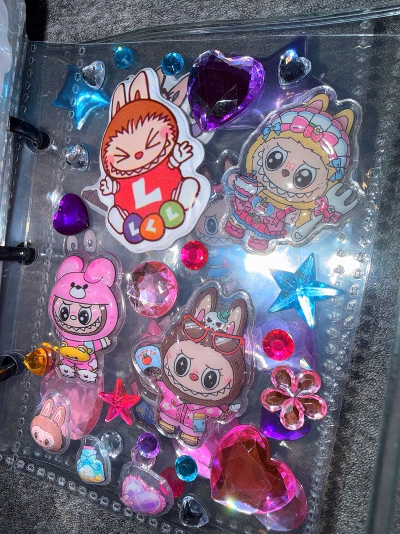 ラブブ・和柄ボンボンドロップシール帳完成品❤︎