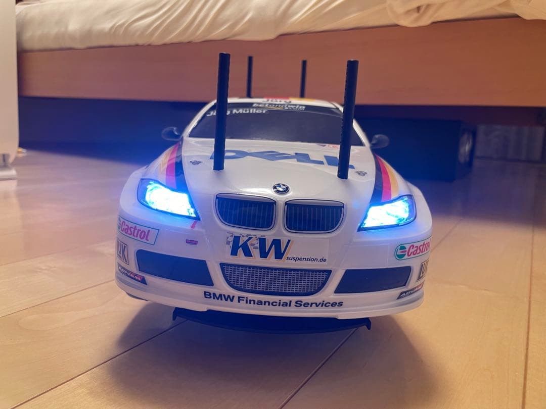 未走行　作成済み　タミヤ　BMW 320si ライトユニット組み込み