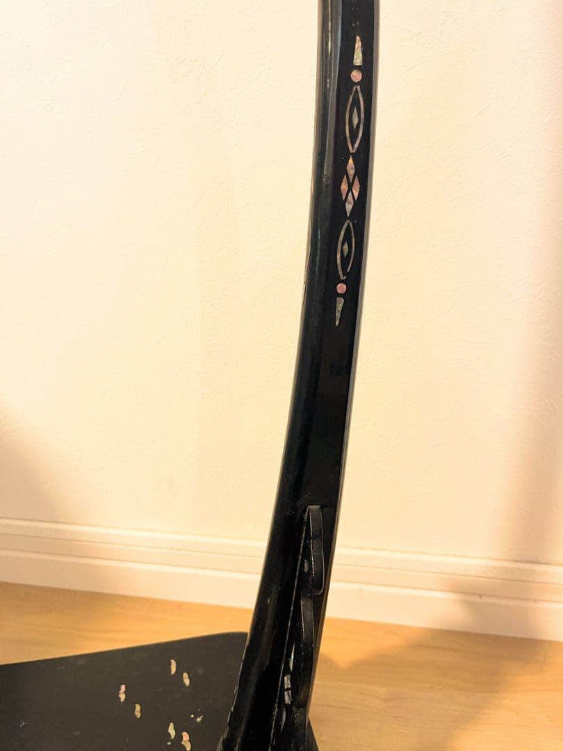 【希少】刀掛け 太刀掛け　螺鈿　一本掛け　模造刀　武具