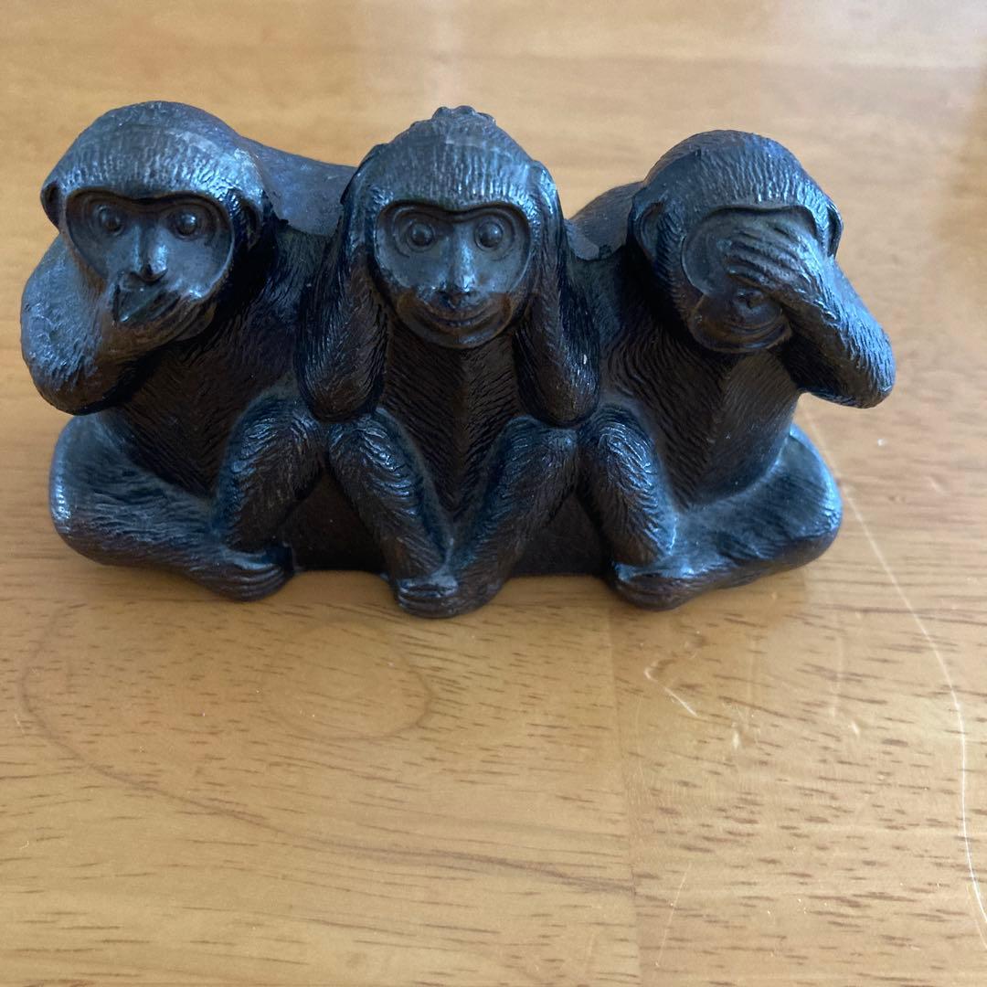 見ざる聞かざる言わざる　鋳物