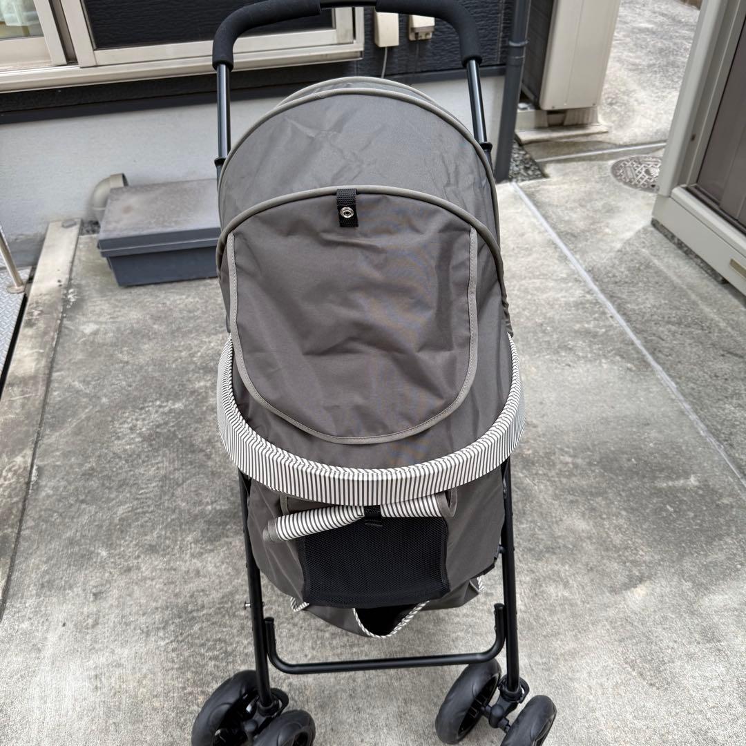 わんわんカート 多頭用DXplus-N ストライプグリーン