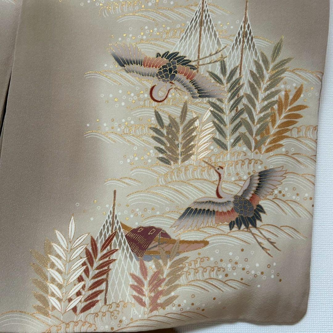 モ26 未使用近い　美品　袷　正絹　友禅　訪問着　フルセット