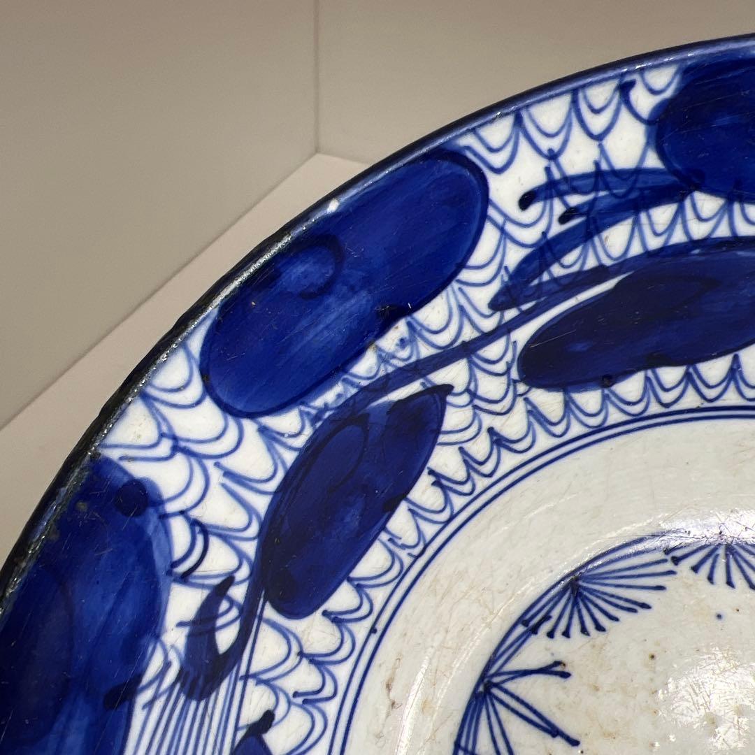 古伊万里、古染付　染付銚子、中皿等色々　東Y8-0113②