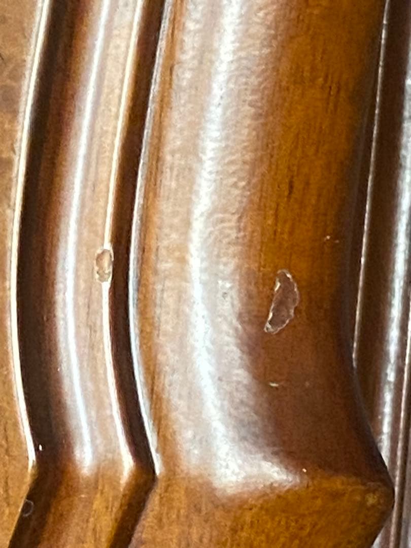 最高級♦️猫脚 彫刻 象嵌♦️希少 アンティーク プレジデント 両袖 デスク♦️送料込