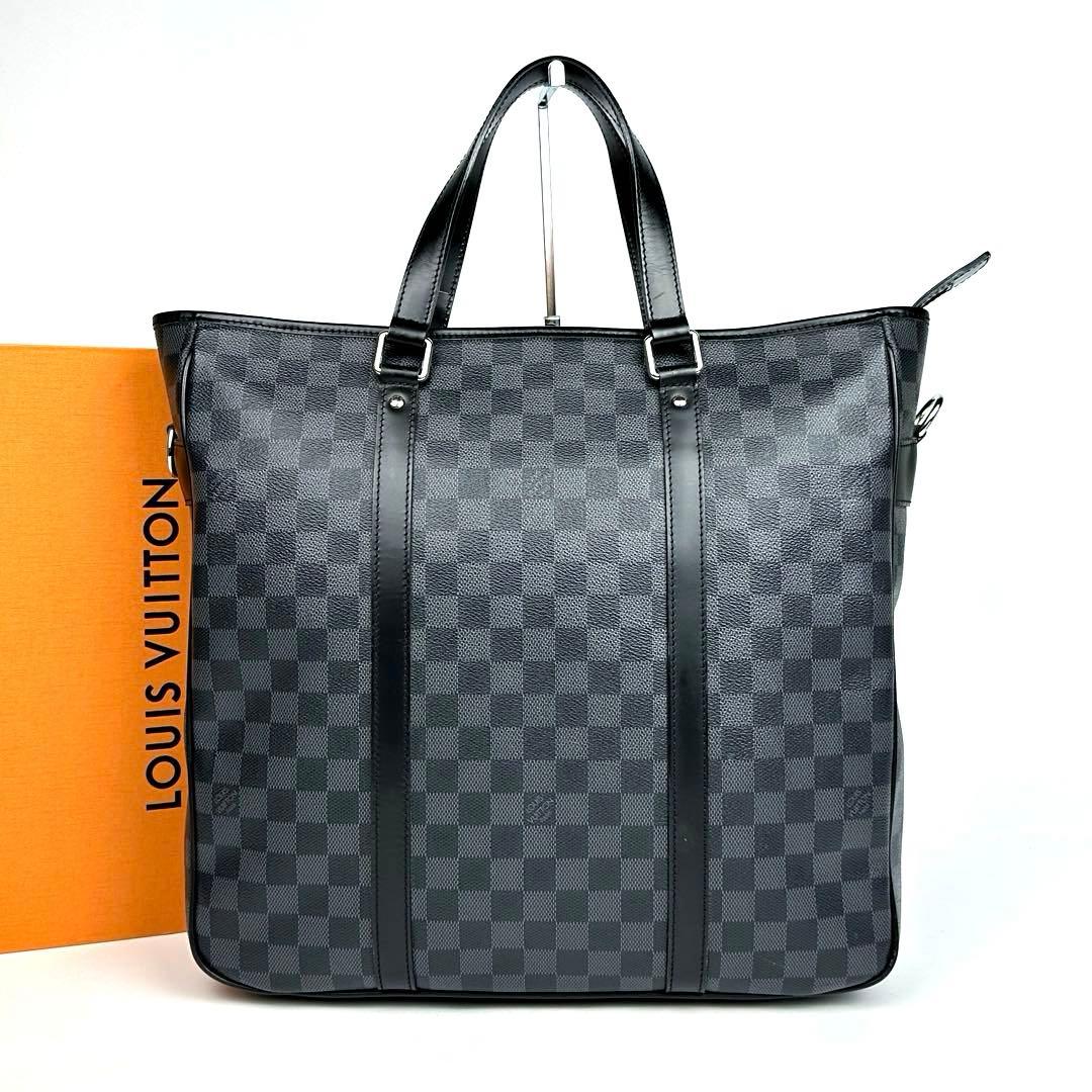 極美品 ルイヴィトン ダミエグラフィット タダオPM N41259 トート 革