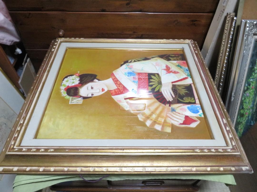 ◆　永井はる 「舞妓」 油彩　F１０号　東美会賞受賞　◆