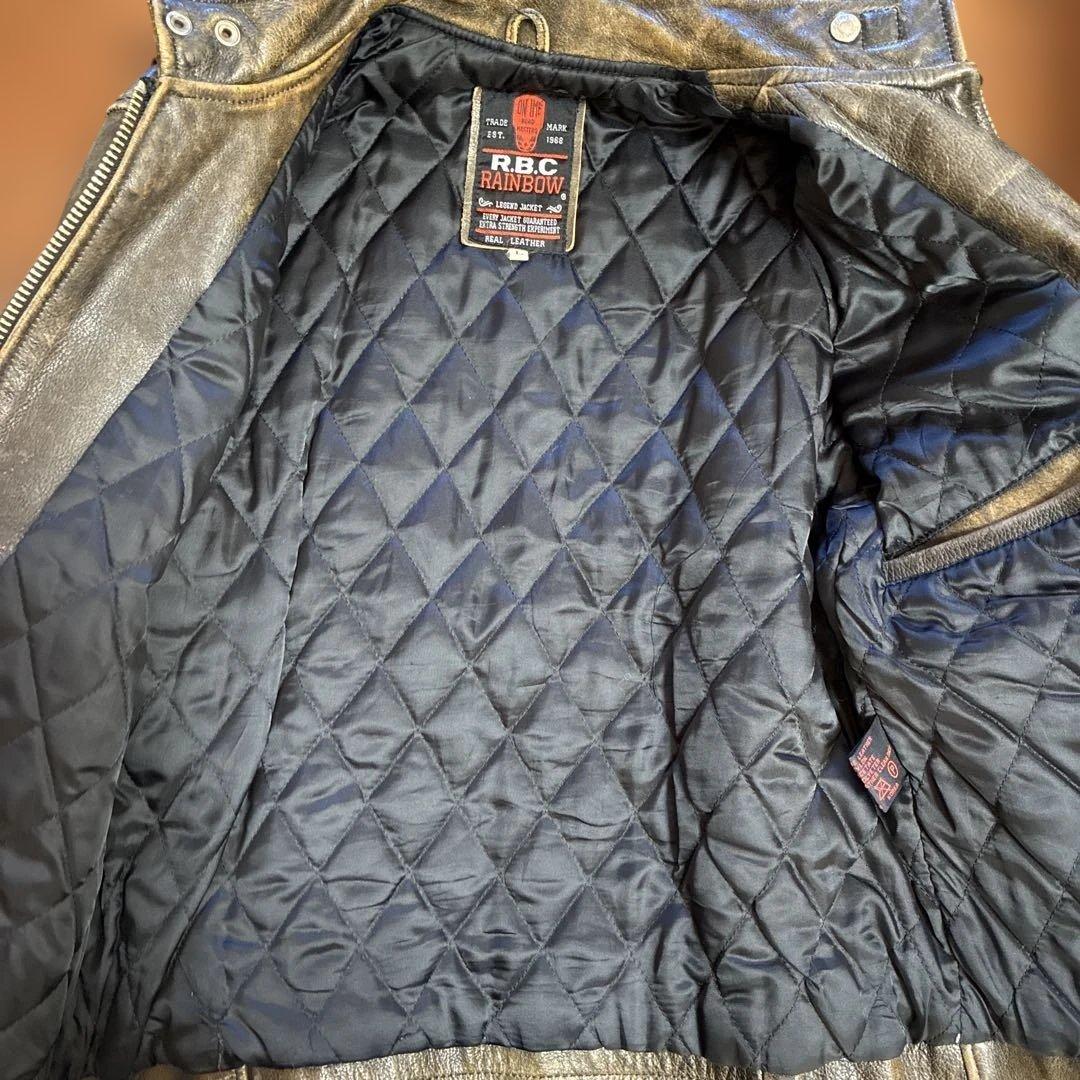 R.B.C シングルライダース レザージャケット メンズ Lsize