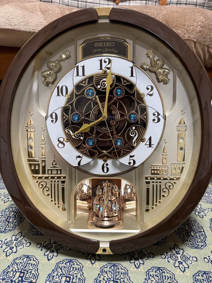 SEIKO セイコー からくり時計 壁掛け時計 電波時計 RE579B