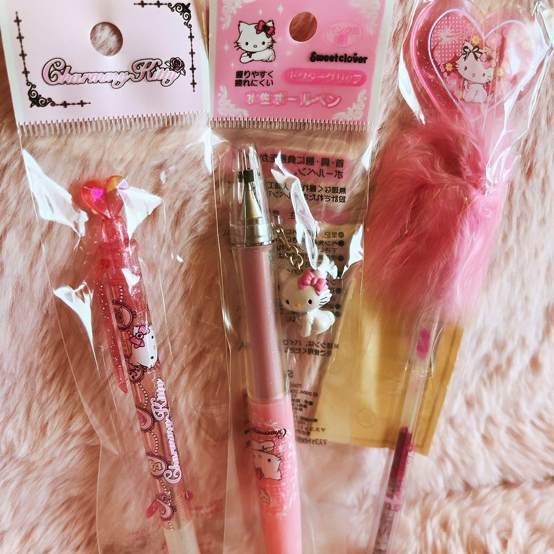 希少レア　チャーミーキティ　レターセット　ペン　まとめ売り　平成レトロ　サンリオ
