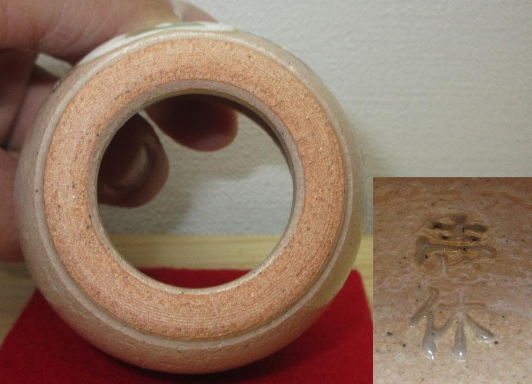 送料込【逢絢亭・新品】茶道具 蓋置 京焼 乾山 内裏雛の図 壱休窯 共箱入り