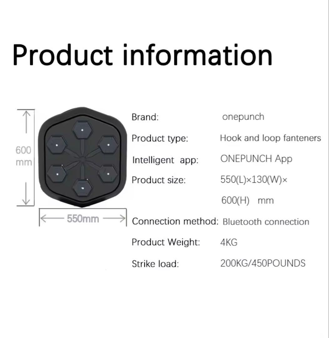 ONE PUNCH Bluetoothトレーニングパッド RGB照明付き