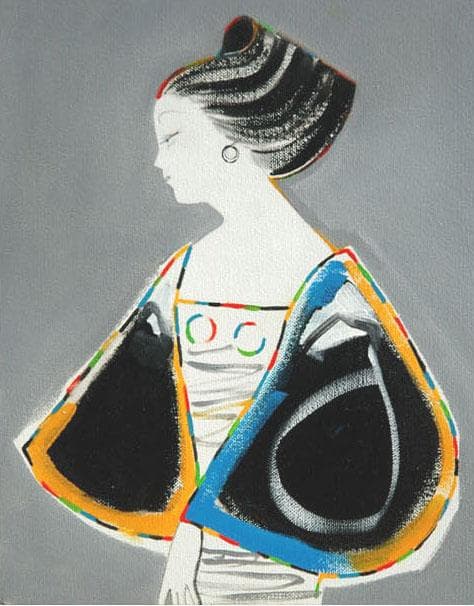 油絵 菅家令子 絵 絵画 インテリア (銀) F3-010411 人物 女性像