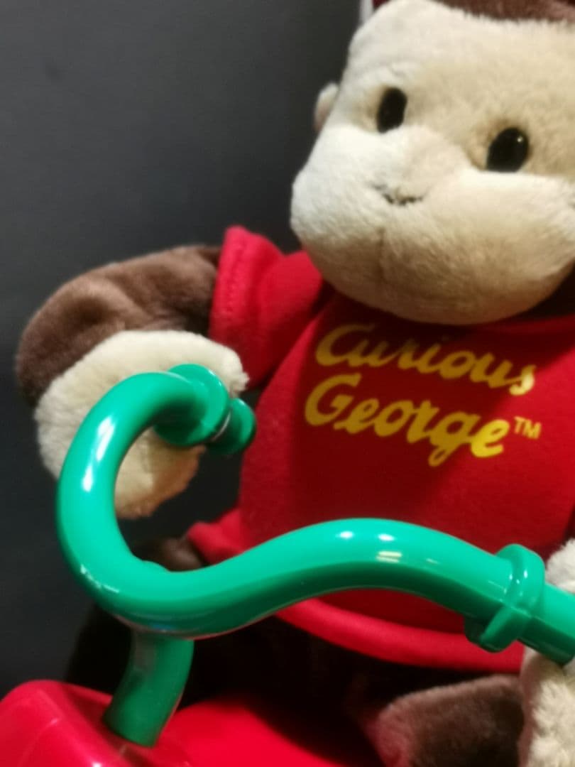 激レアおさるのジョージ音楽ぬいぐるみ自転車 12インチ 1999年