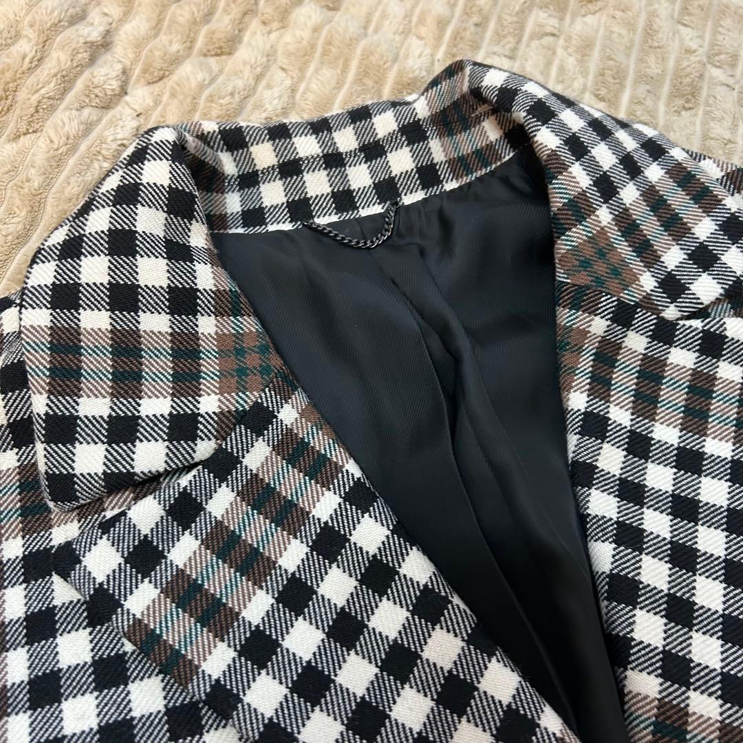 ⭐️極美品⭐️ 23区 3XL 46 大きいサイズ チェック チェスターコート