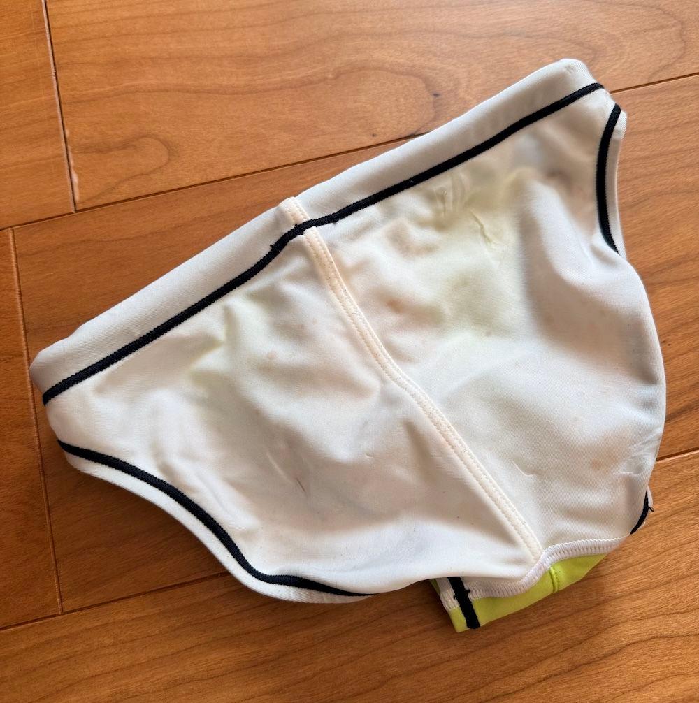 asics 水がはじけるP2 蛍光イエロー×ホワイト 3S 競パン 競泳水着