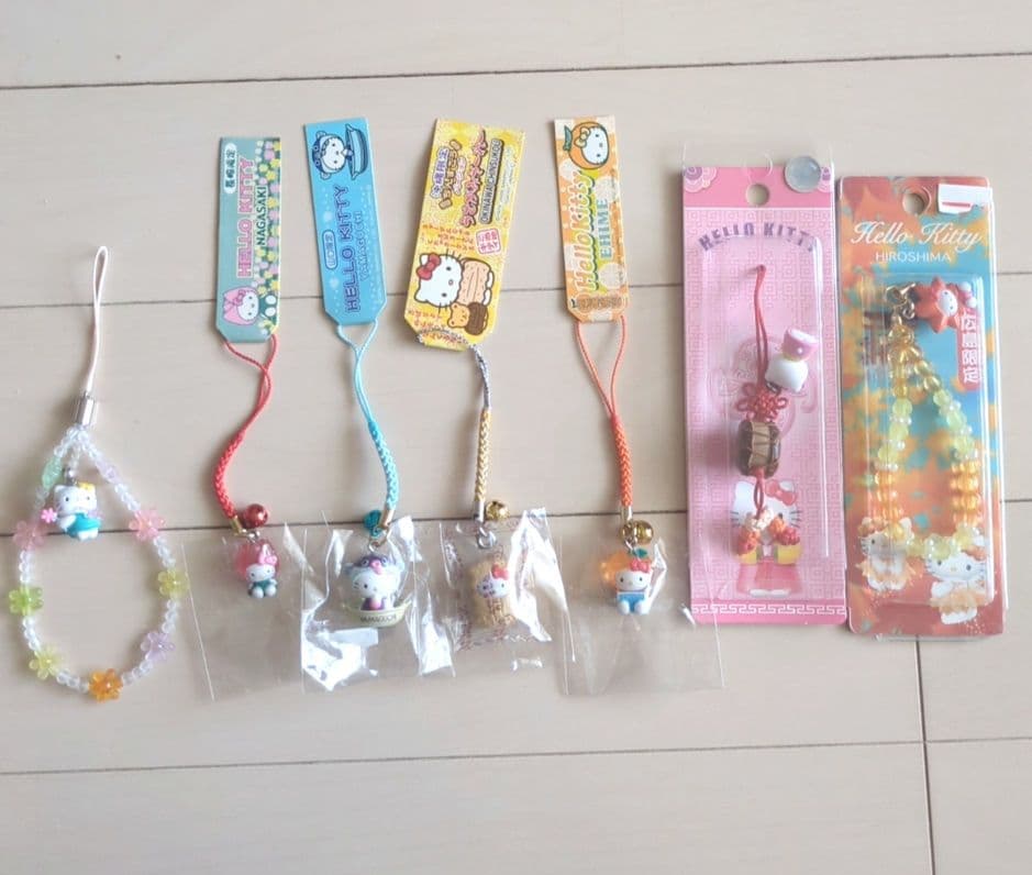 ご当地キティ ハローキティ ストライプ 7本セット 昭和レトロ 平成レトロ