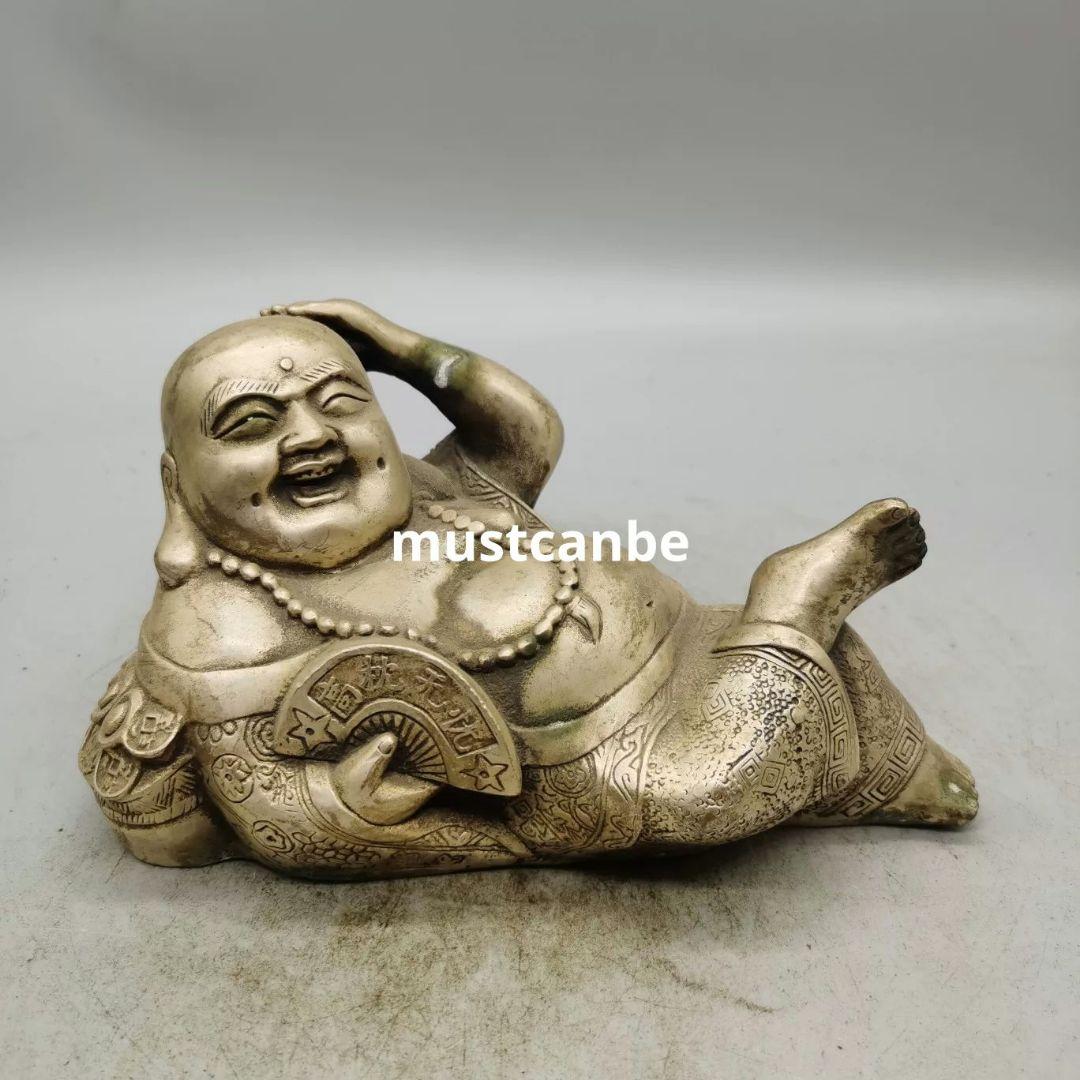 仏教美術 仏像 高枕憂いなし弥勒仏 客間お 茶台 事務机 工芸品 置物