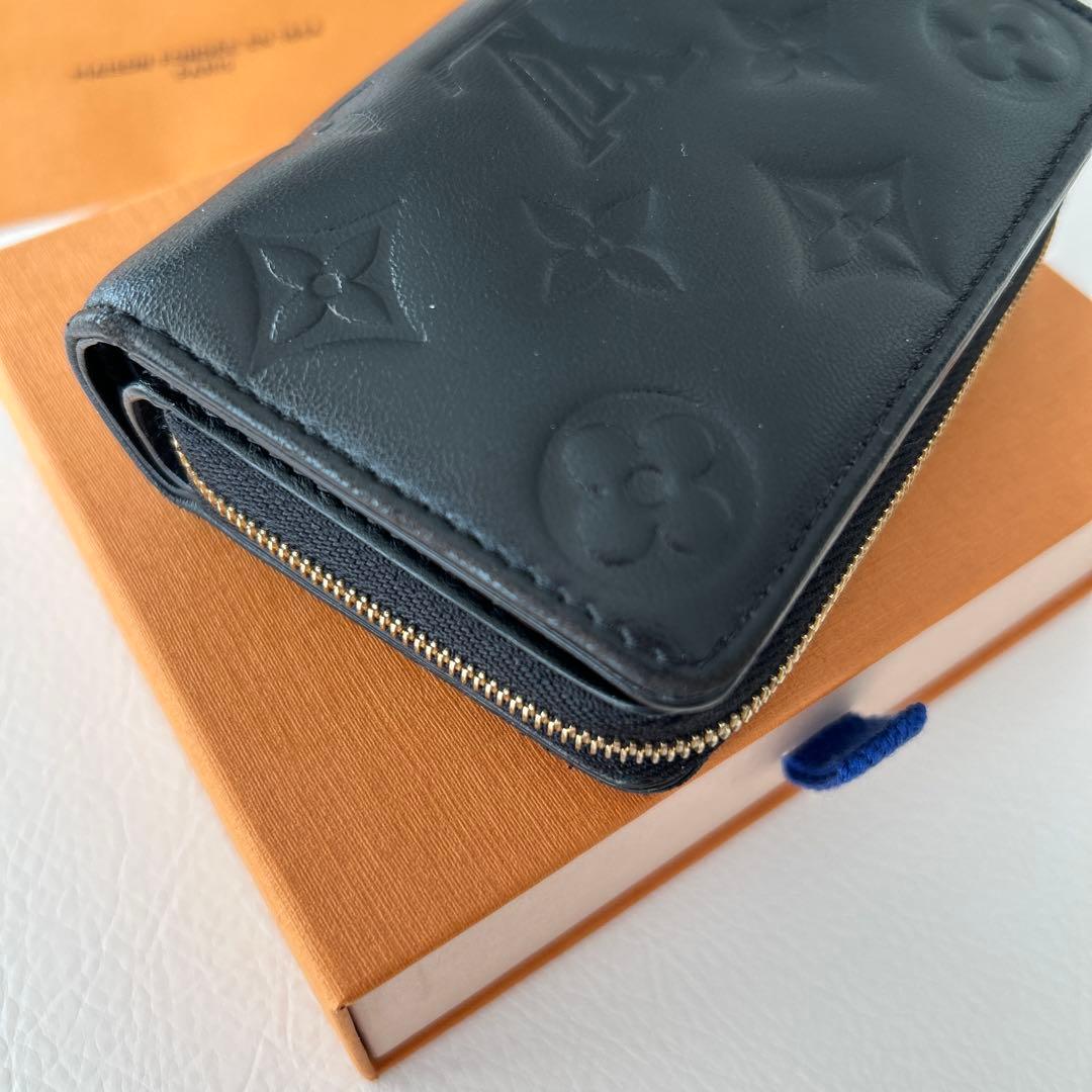 ルイヴィトン　ポルトフォイユルー　ノワール　黒　ラムレザー