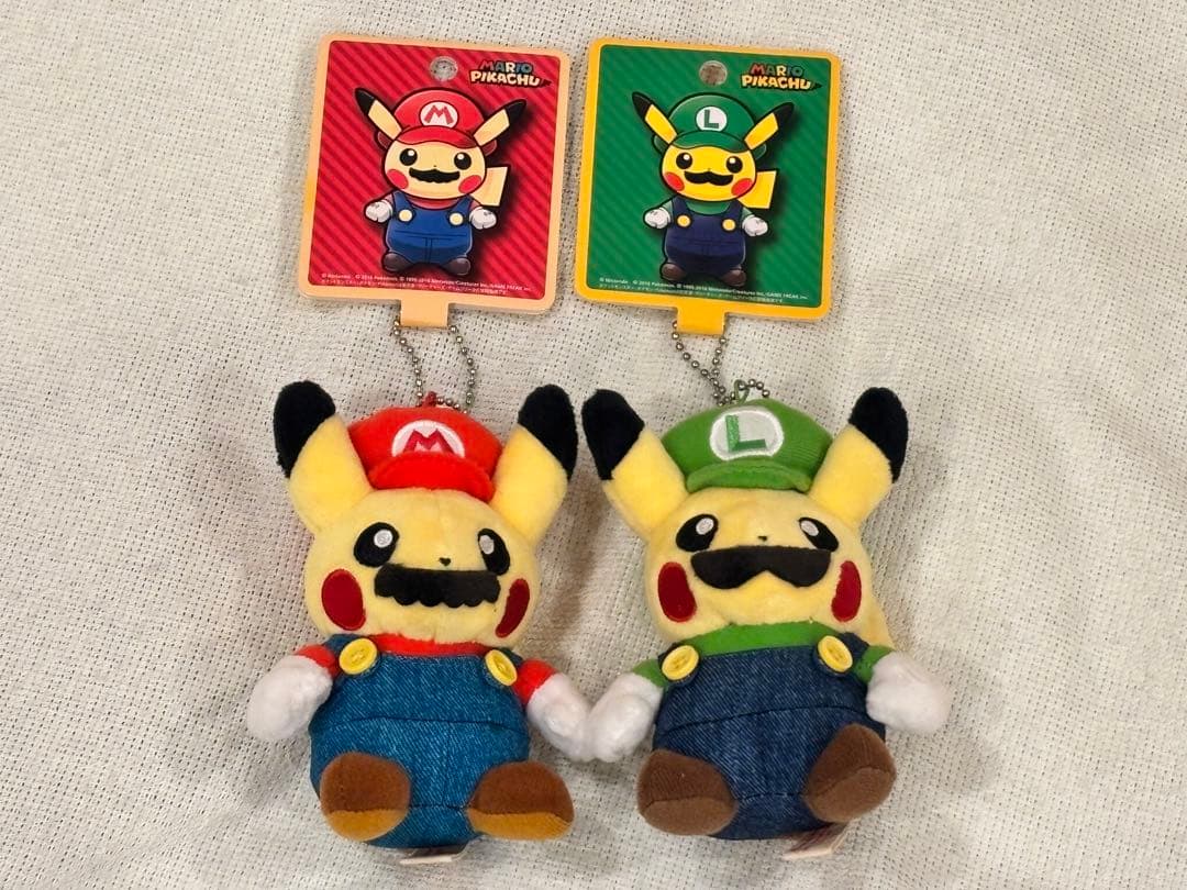マリオピカチュウ ルイージピカチュウ マスコット　ポケモンセンターキョウト 限定