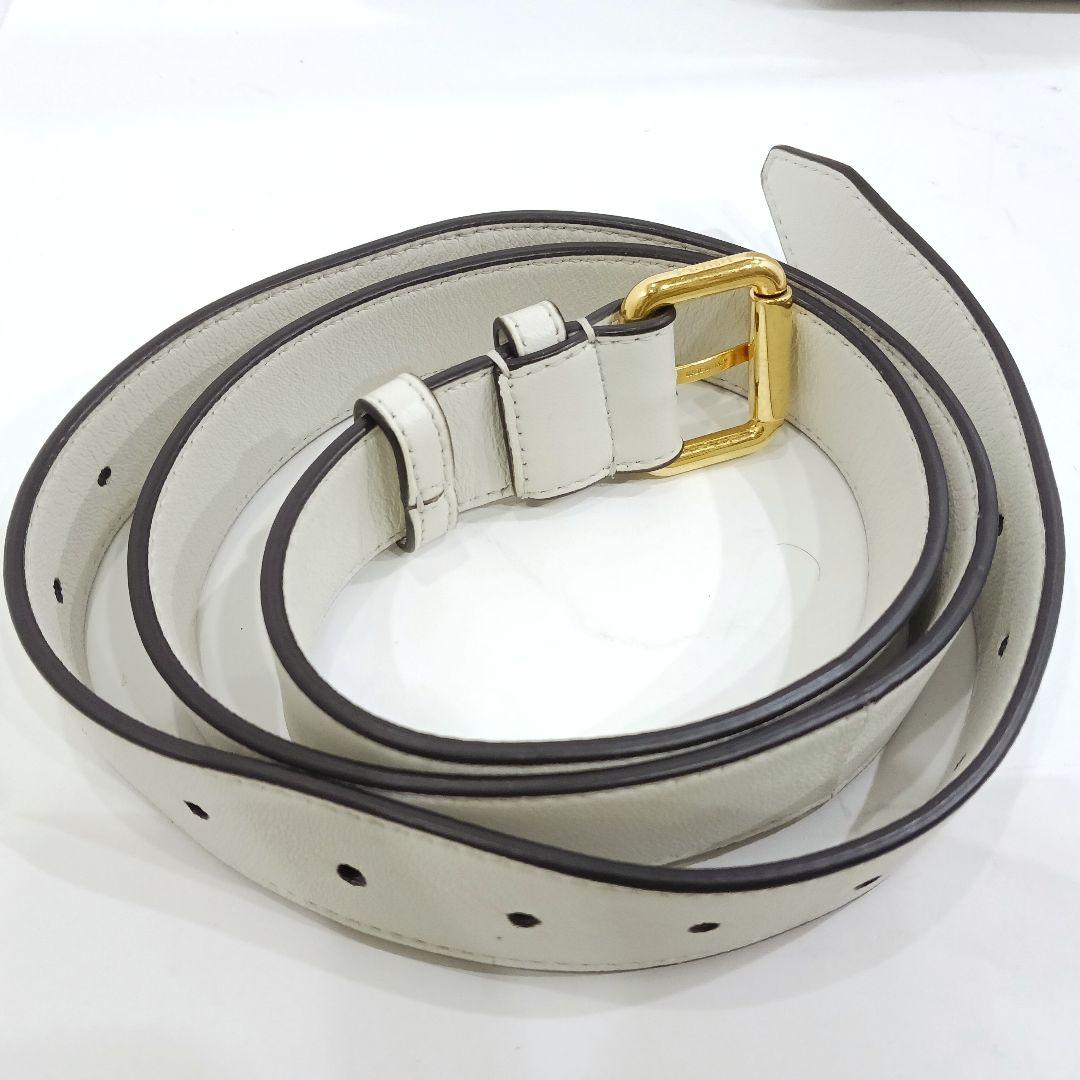 【美品】フェンディ ショルダーバッグ 3way ウエストポーチ レザー 白 FF