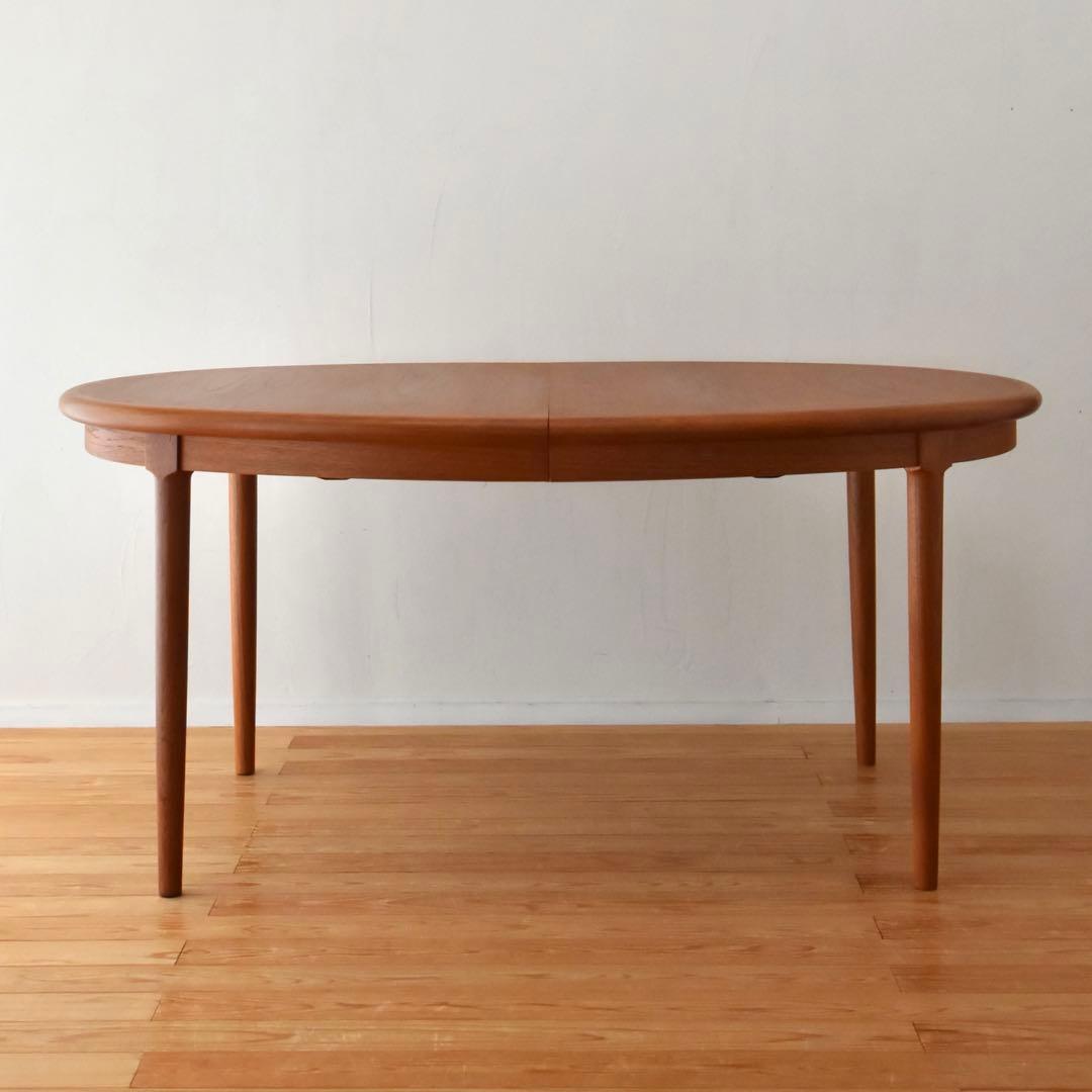 デンマーク Gudme チーク 北欧ヴィンテージ オーバルエクステンション