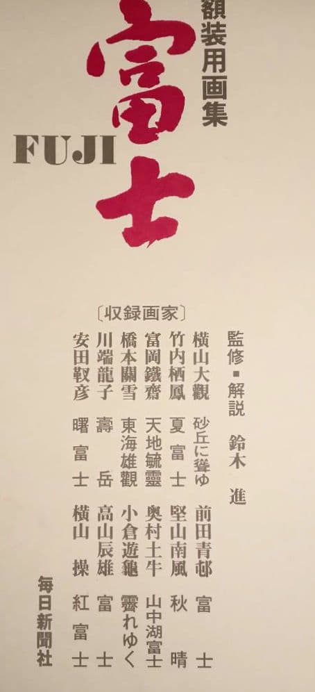 額装用画集有名日本画家富士12景 印刷です昭和52年毎日新聞社出版