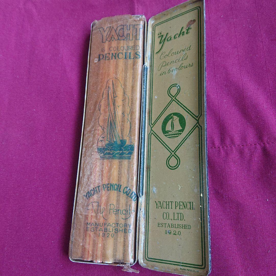 1920年製超希少ヴィンテージヨット鉛筆ブリキ箱入Yacht Pencils