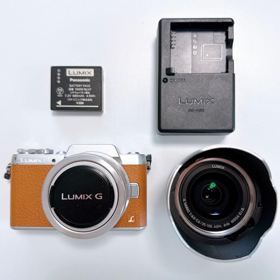 【人気色✨動作確認済】LUMIX GF7 ダブルレンズ ミラーレス一眼 デジカメ