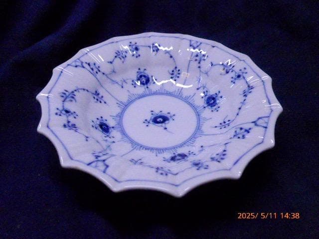 美品ロイヤルコペンハーゲン　ブルーフルーテッド　プレイン　シェルディッシュボウル