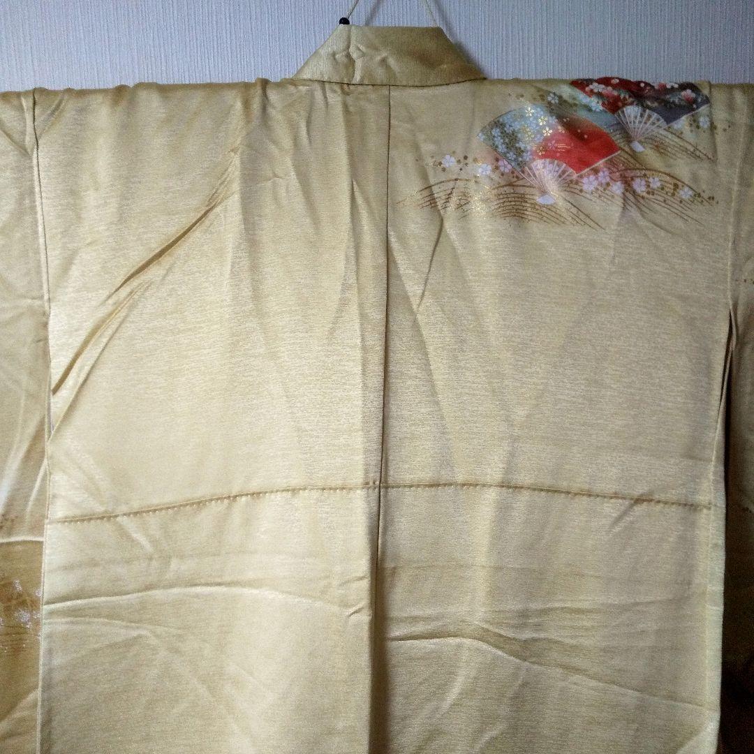 【和装】レディース(女性用) お着物 ゴールド 金の鶴 振袖 成人式