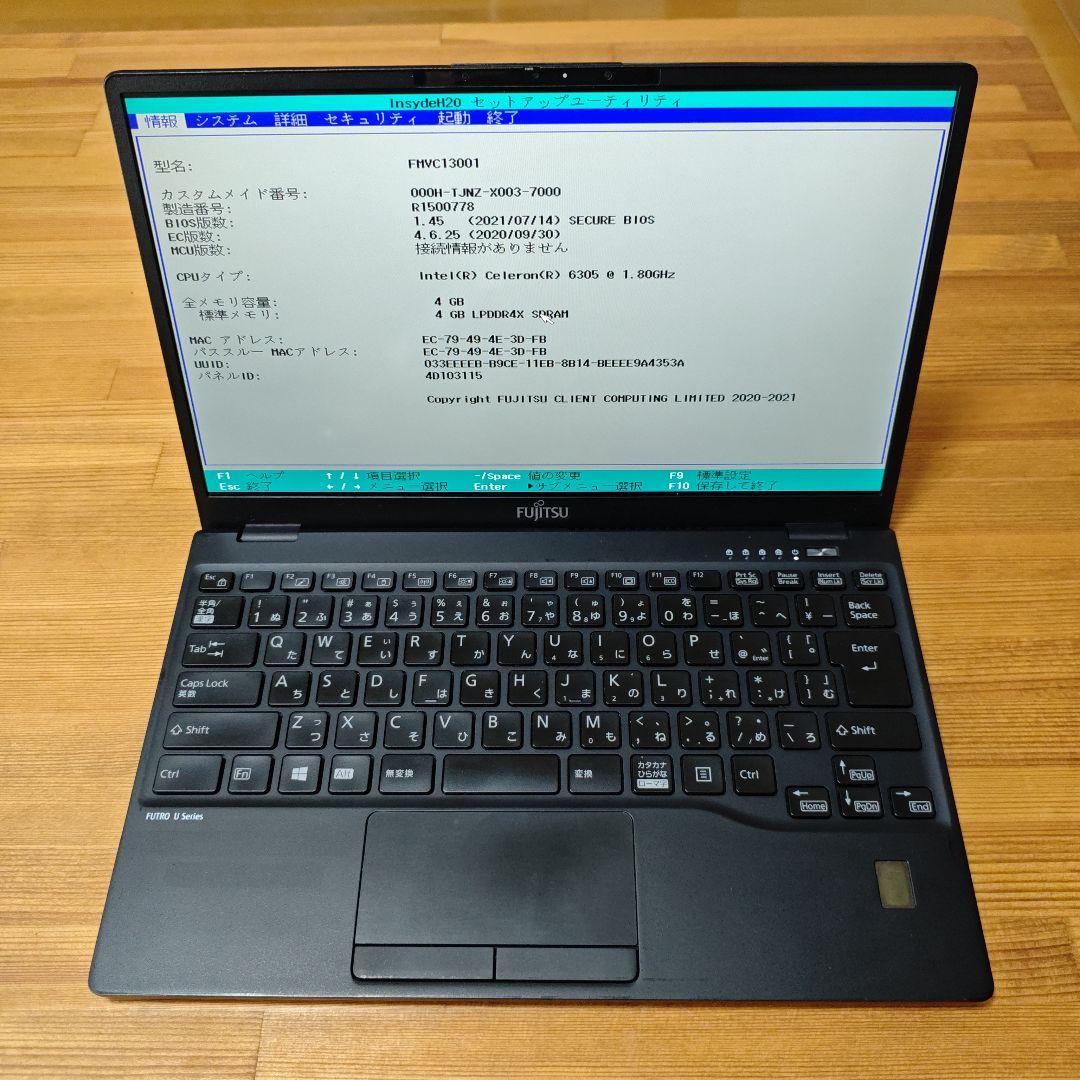 Lifebook U9311M Celeron 4GB 128GB 動作品