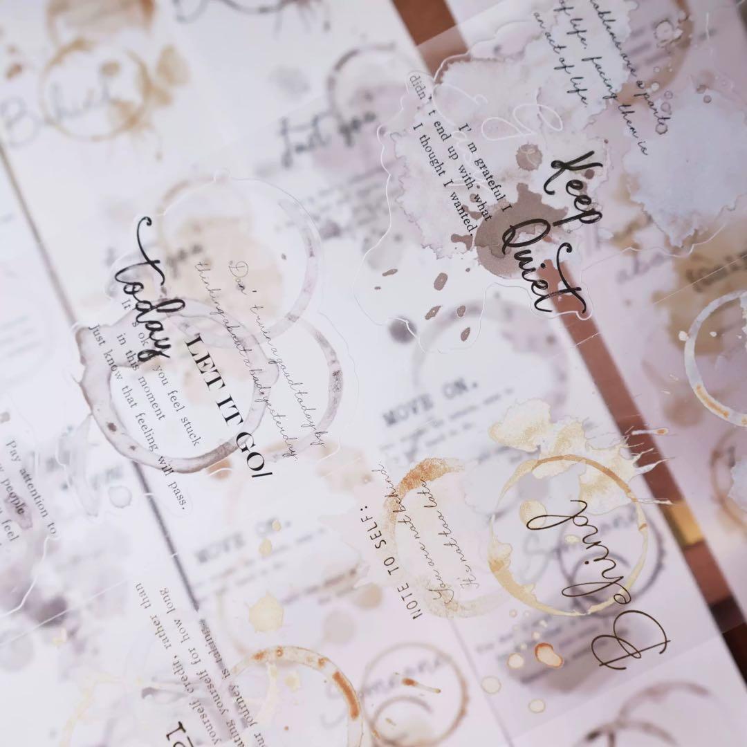 壹洱原创《咖啡渍》海外マスキングテープ　マステ 【2556】